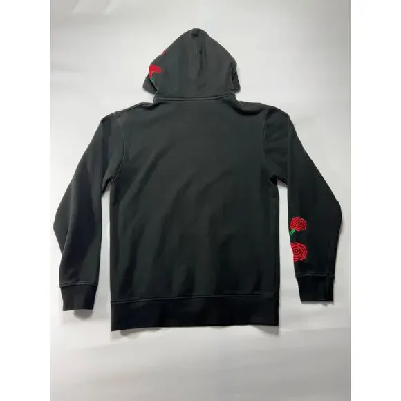 DGK Dirty Ghetto Kids Women's Black Rose Print Hoodie Sweatshirt - Size M - Picture 2 of 6